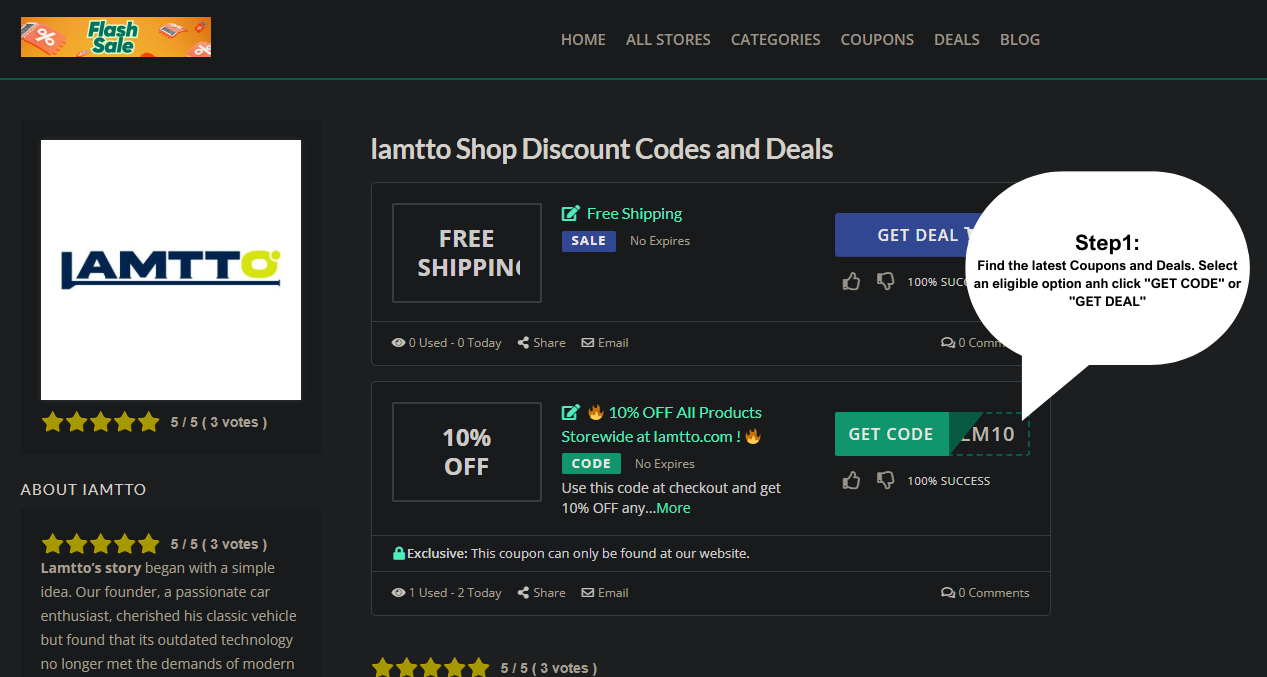 Example: How to get discount codes and promotions for any brand